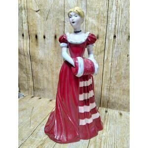 1984 Lara Franklin Fine Porcelain Figurine by J. Bromley Red Dress Dr Zhivago